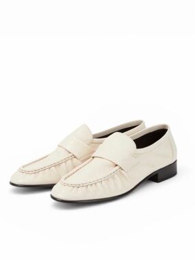 Men’s white Leather Slip-On Loafers
